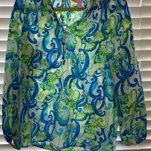 Lilly Pulitzer Elsa Silk Tunic Top
